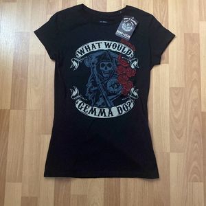 Sons Of Anarchy Road Gear Black Motorcycle Club T Shirt Women XL - NWT